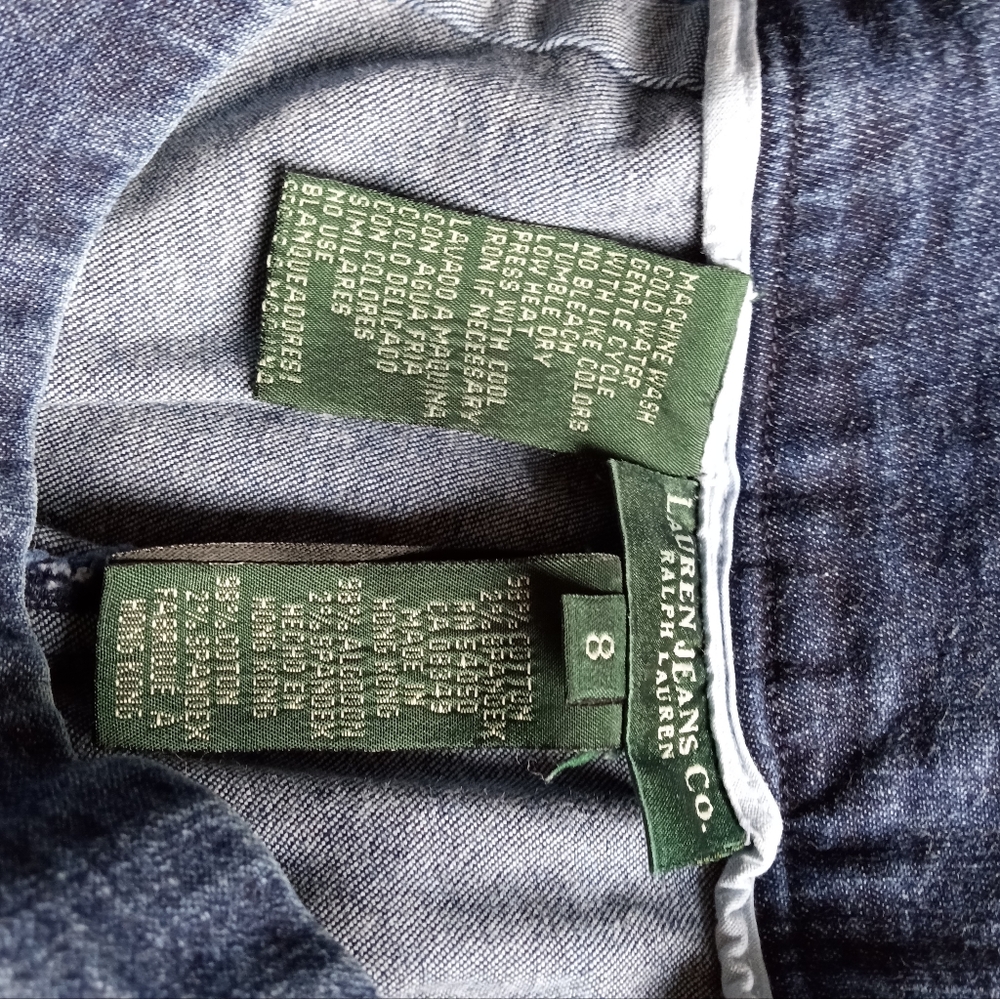 Lauren Jeans Co. side zip wide leg crop jeans - Picture 4 of 5